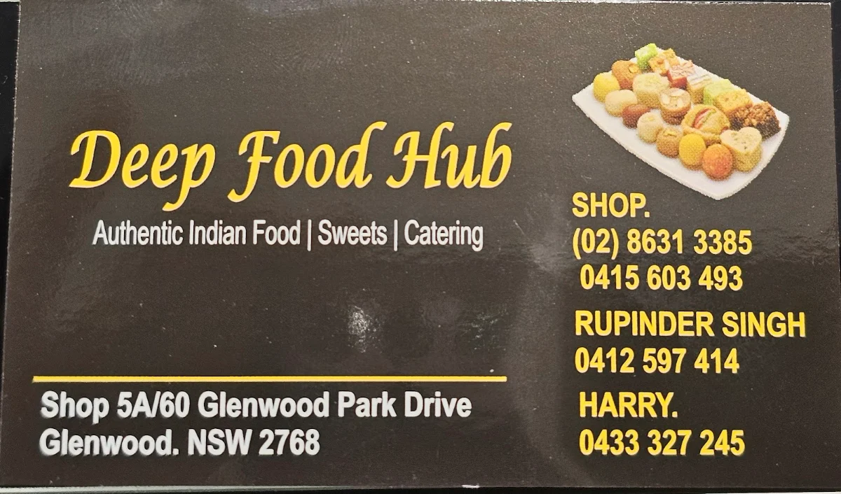 Menu, Deep Food Hub