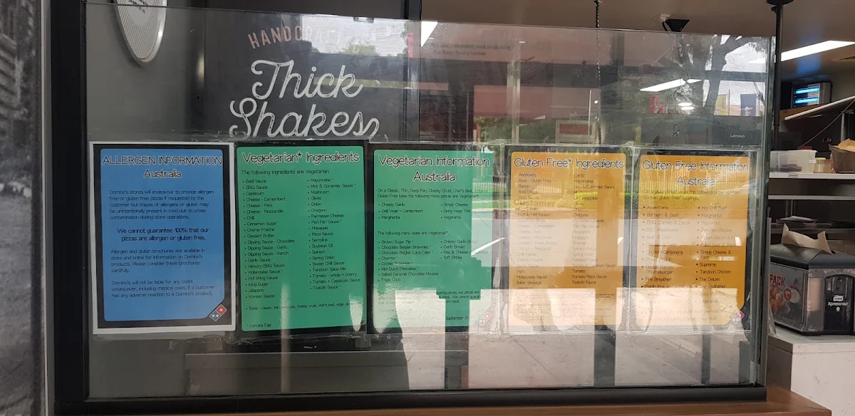 Menu, Domino's Pizza Ingleburn