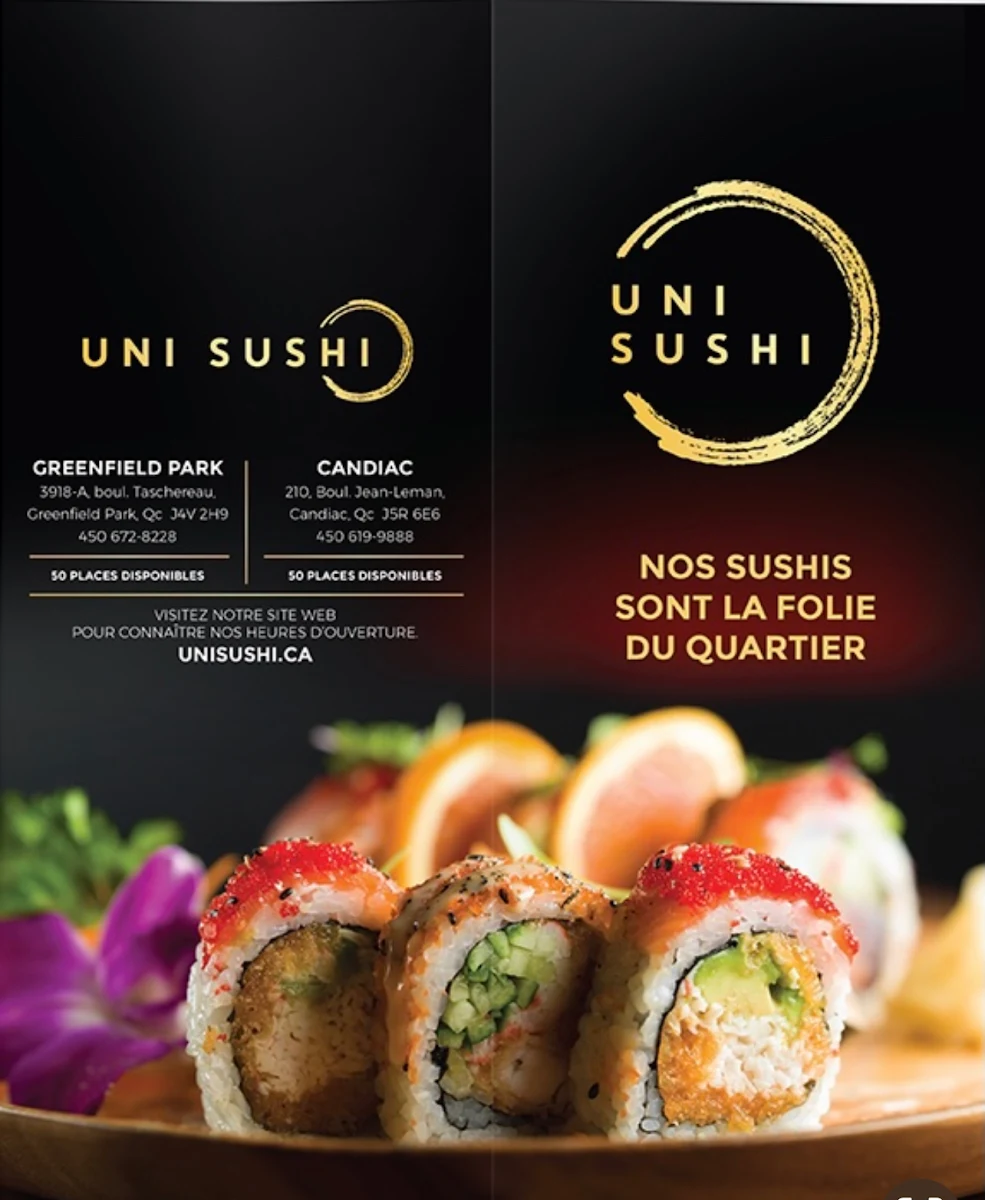 Menu, Uni Sushi