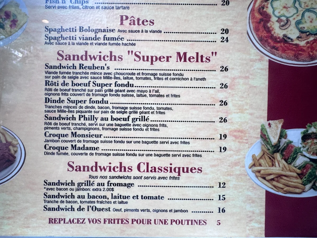 Menu, Reuben's Restaurant Delicatessen