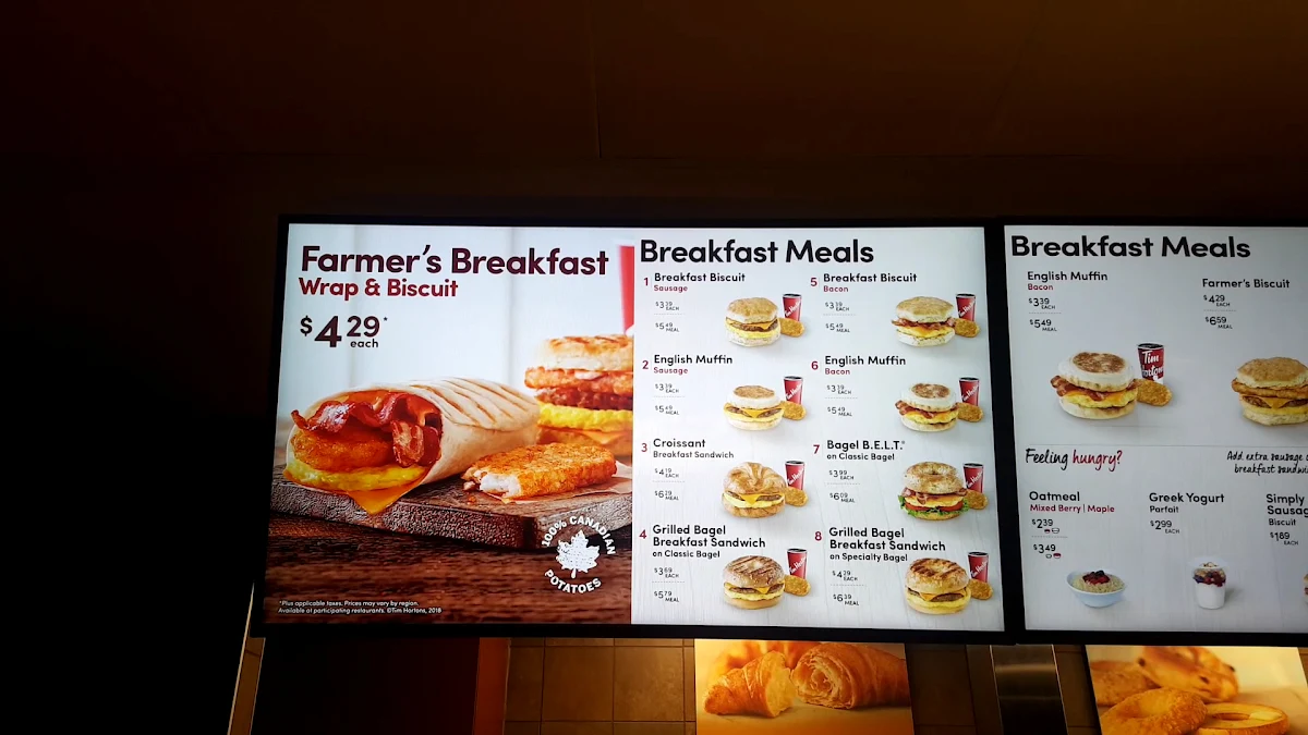 Menu, Tim Hortons