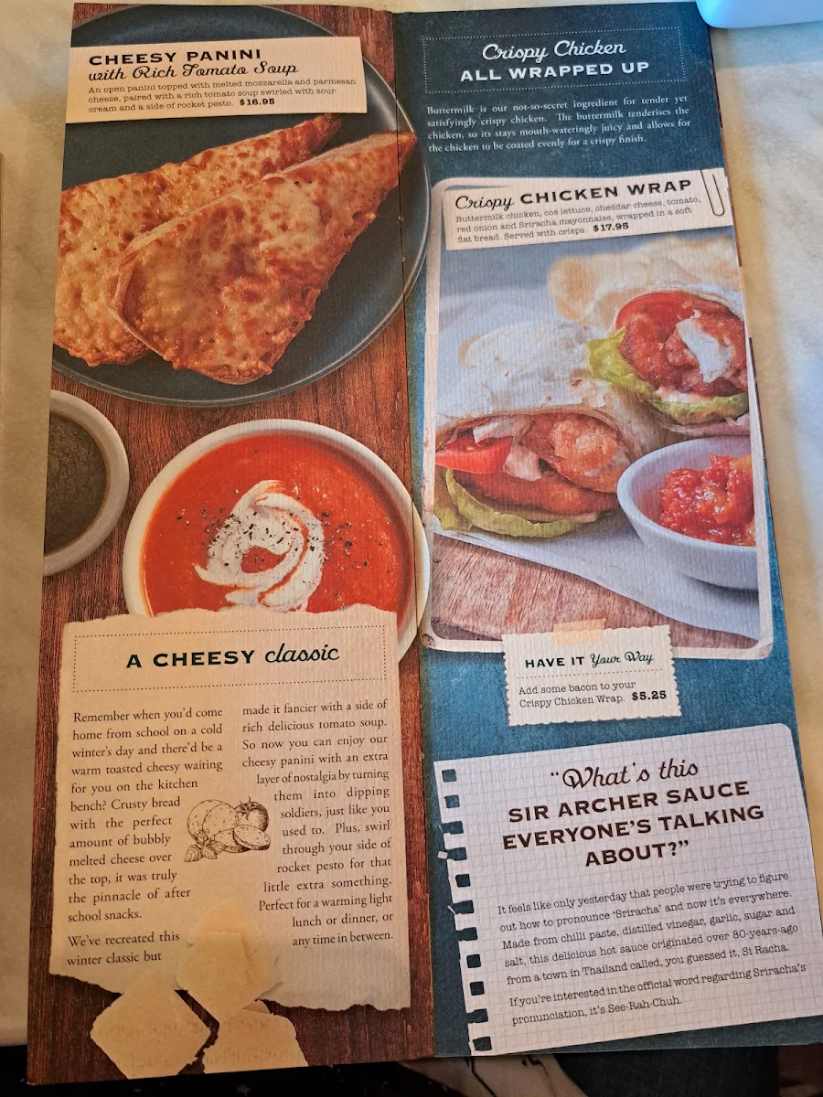 Menu, Dôme Café - Mullaloo