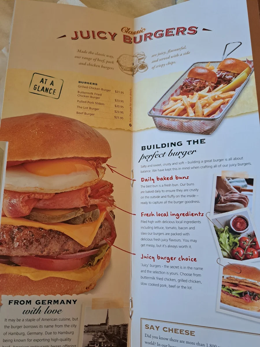 Menu, Dôme Café - Mullaloo