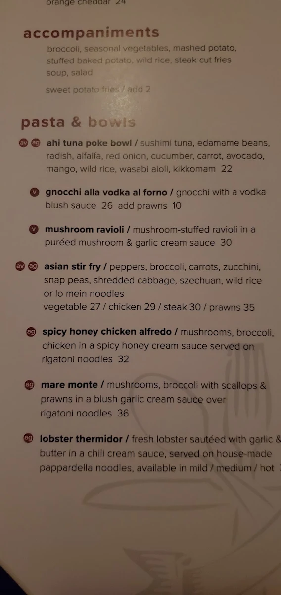 Menu, Artisan Grill