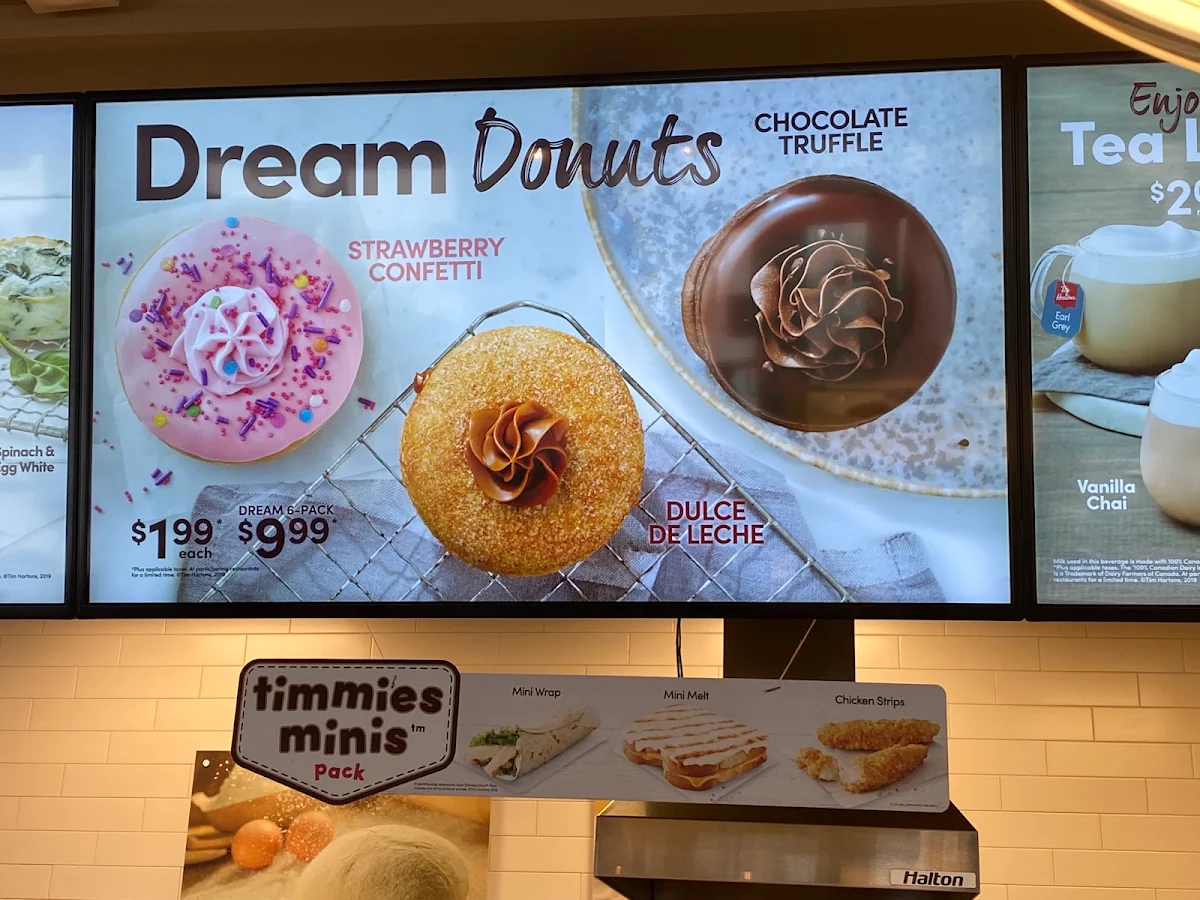 Menu, Tim Hortons
