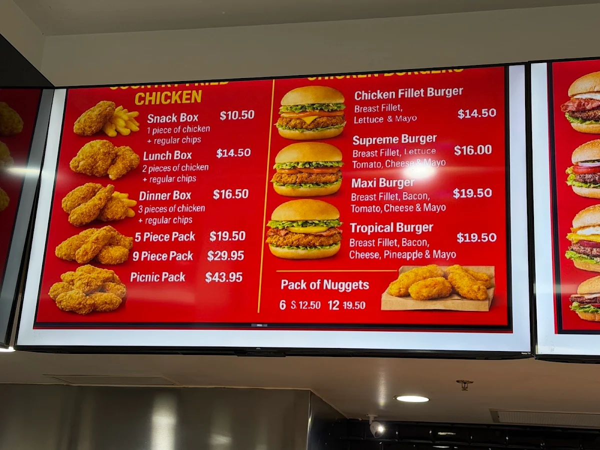 Menu, Snax at Marina
