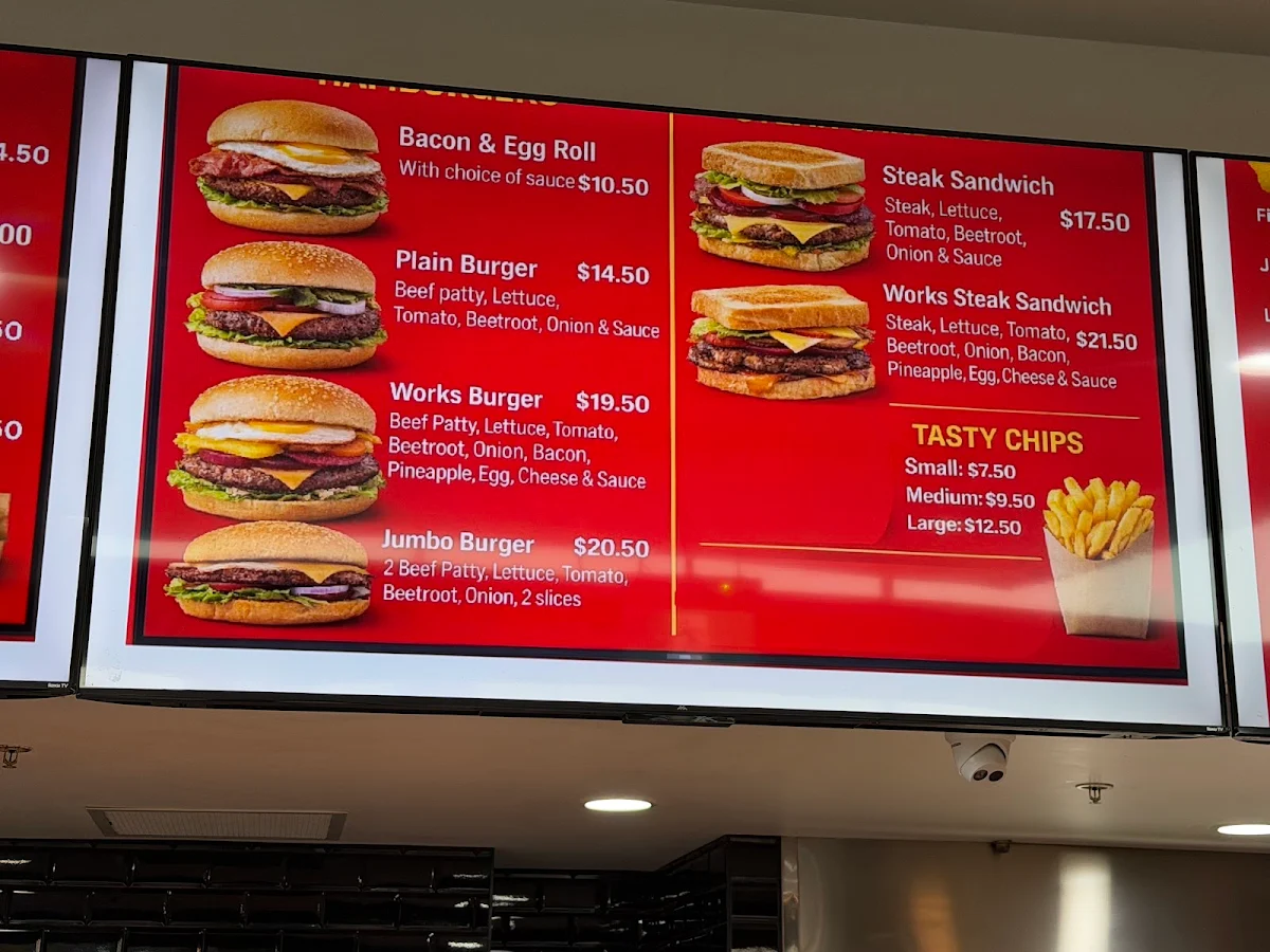 Menu, Snax at Marina
