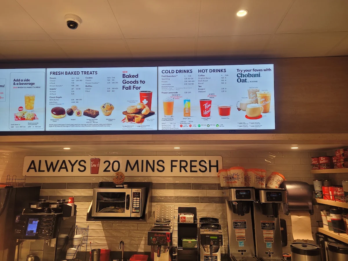 Menu, Tim Hortons