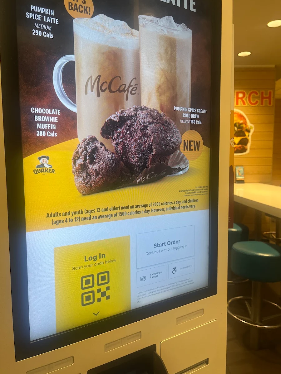 Menu, McDonald's