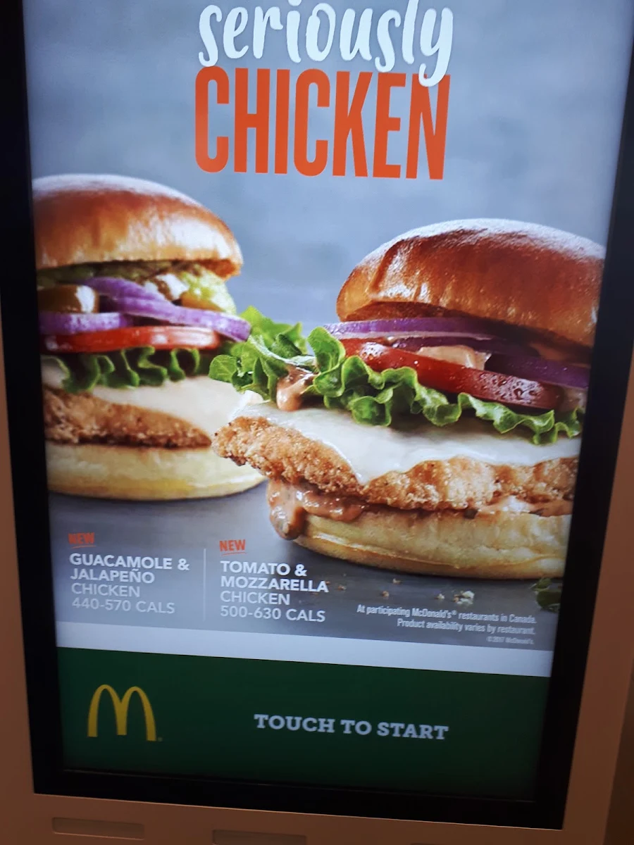 Menu, McDonald's