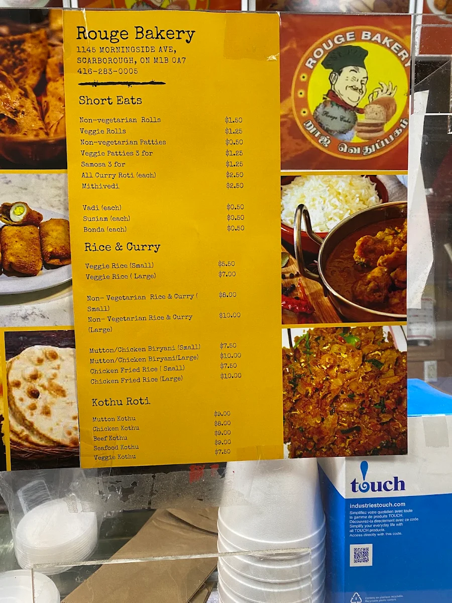 Menu, Rouge Bakery