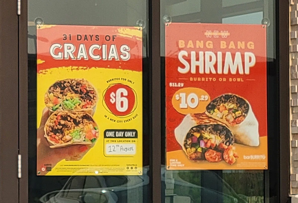 Menu, barBURRITO