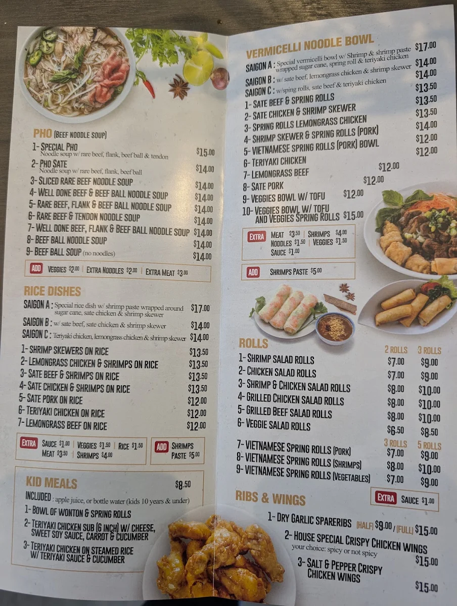 Menu, Little Saigon Subs