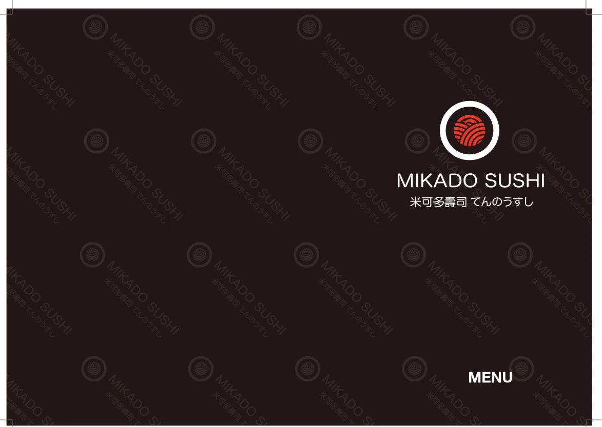 Menu, Mikado Sushi