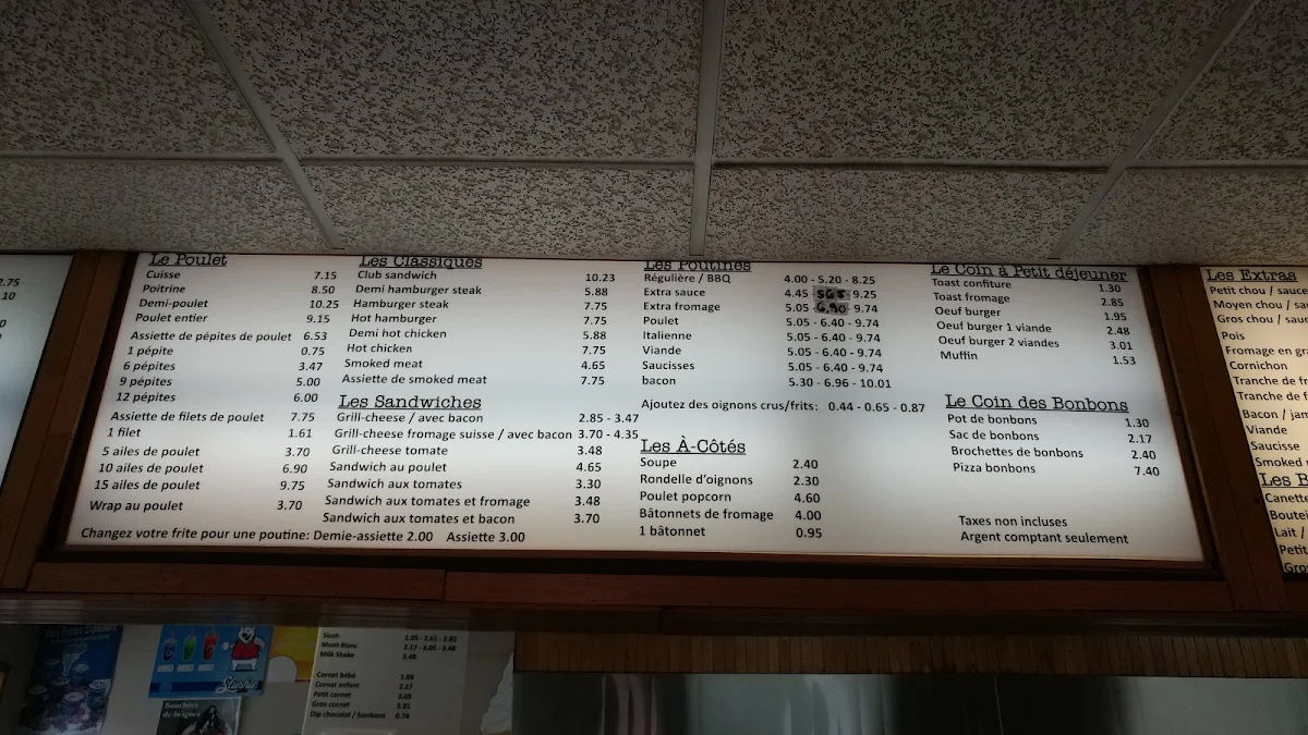 Menu, Restaurant Barry