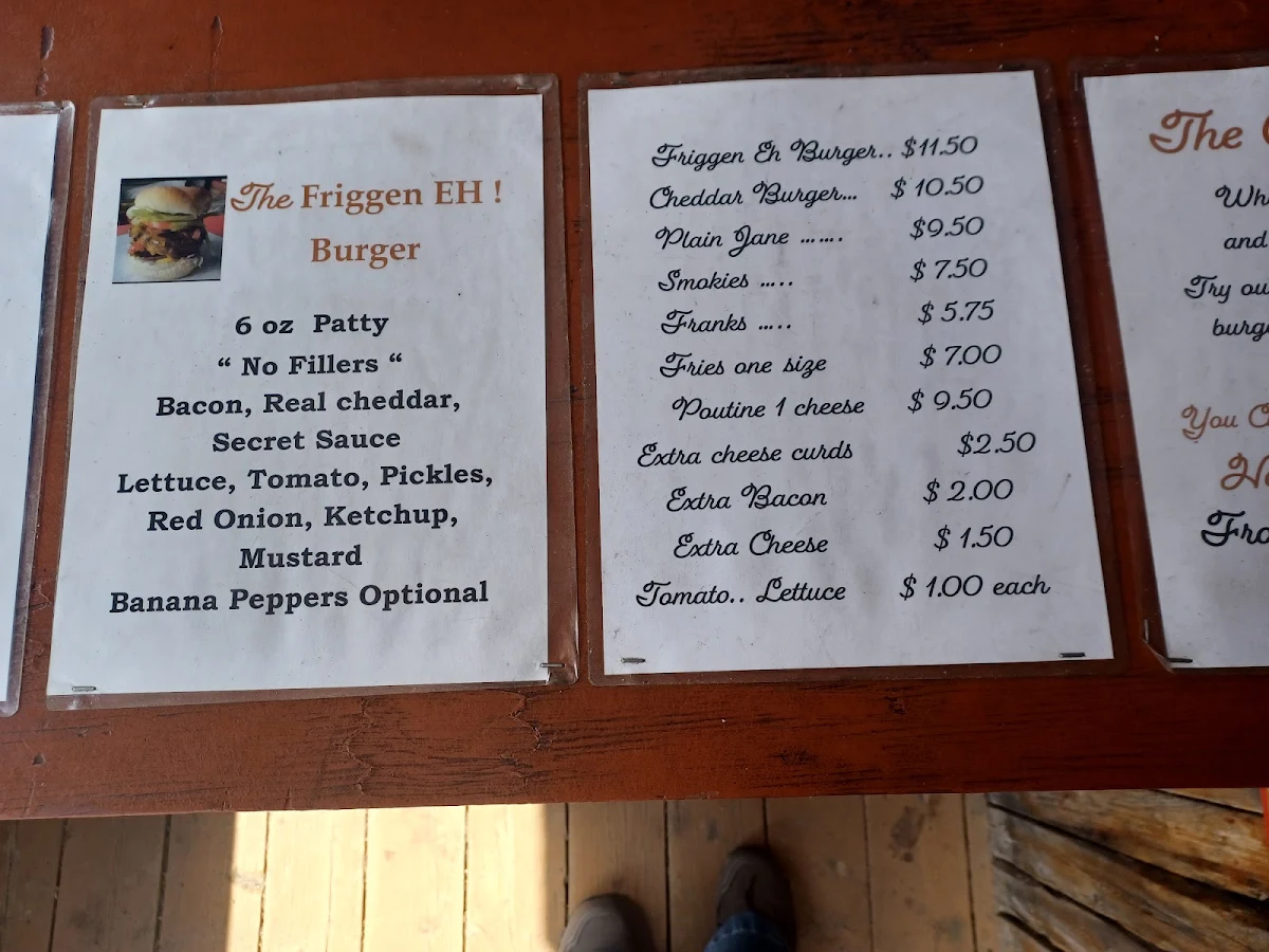 Menu, The Chill Grill