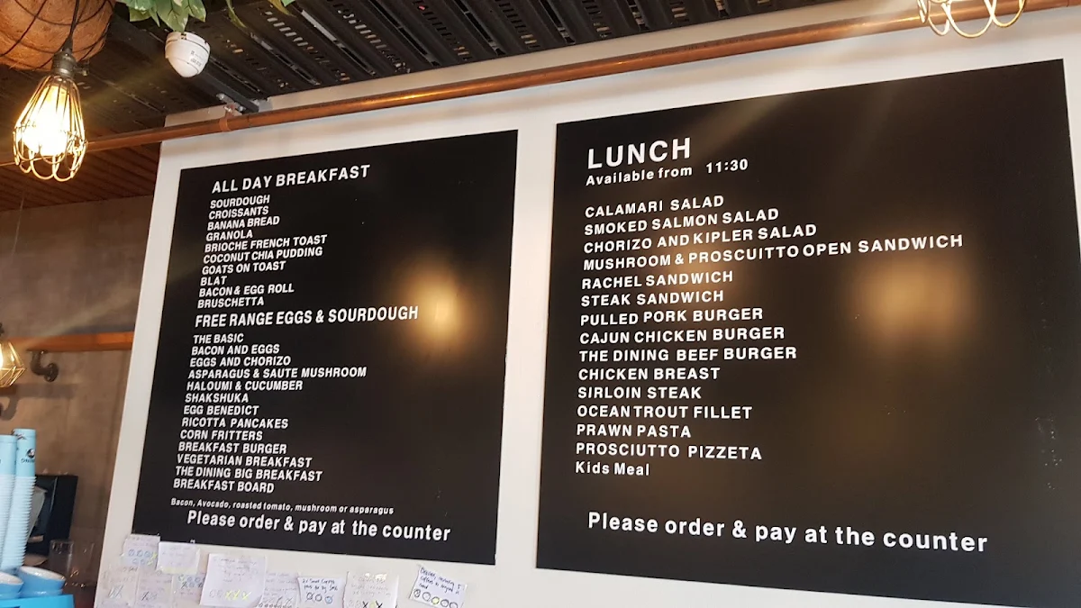 Menu, The Dining & Co North Ryde