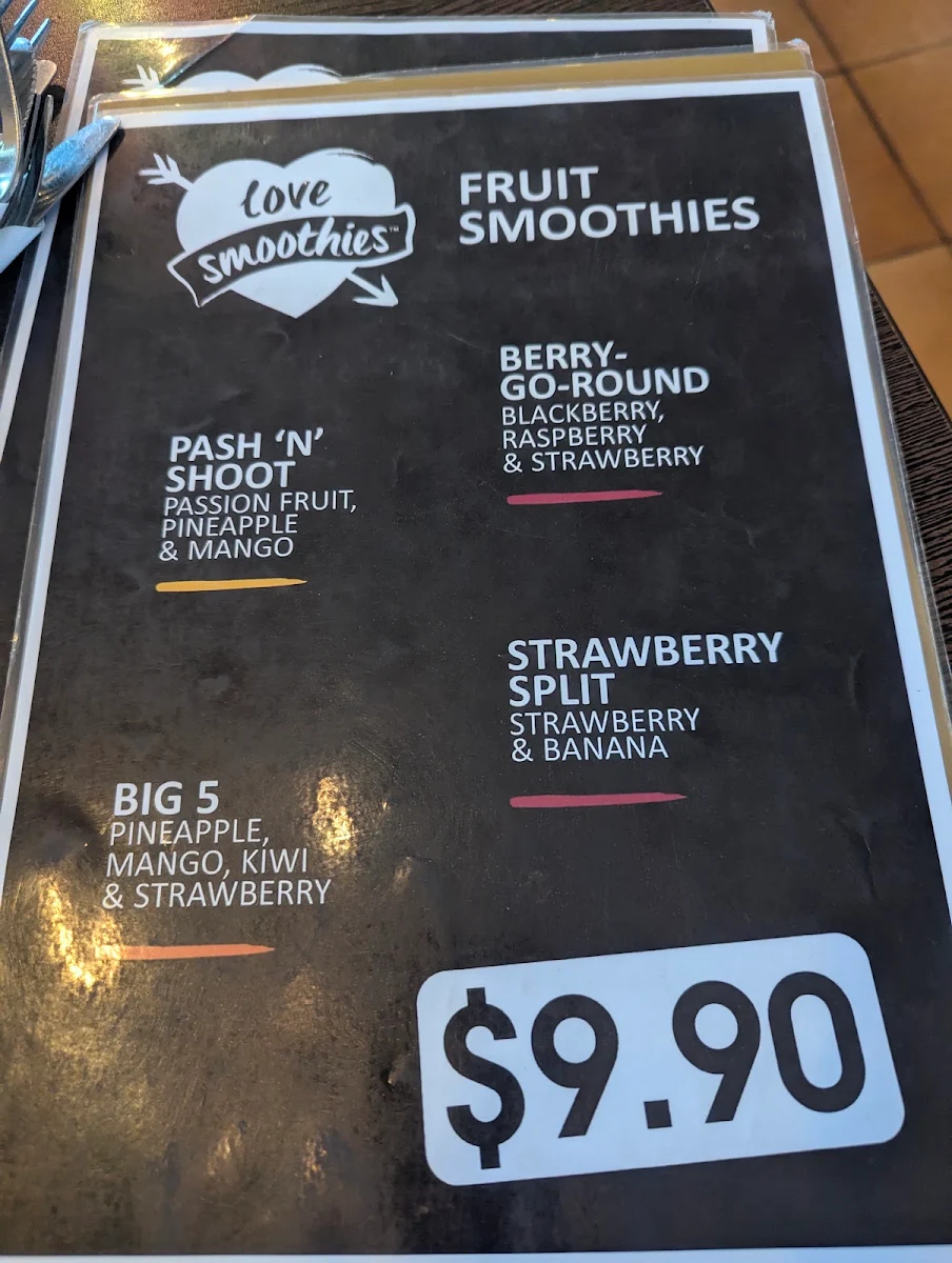 Menu, Caffe Primo