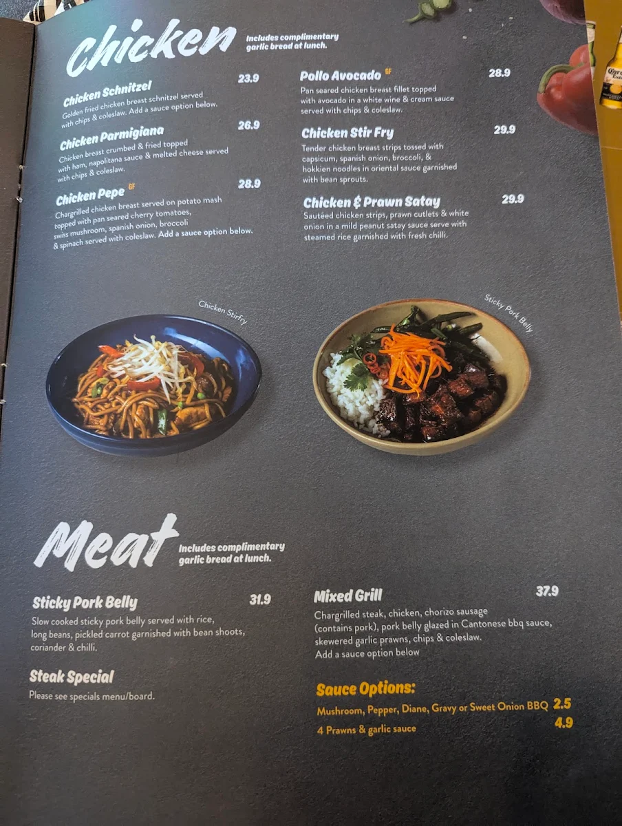 Menu, Caffe Primo