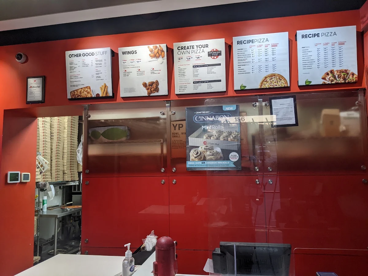 Menu, Pizza Hut