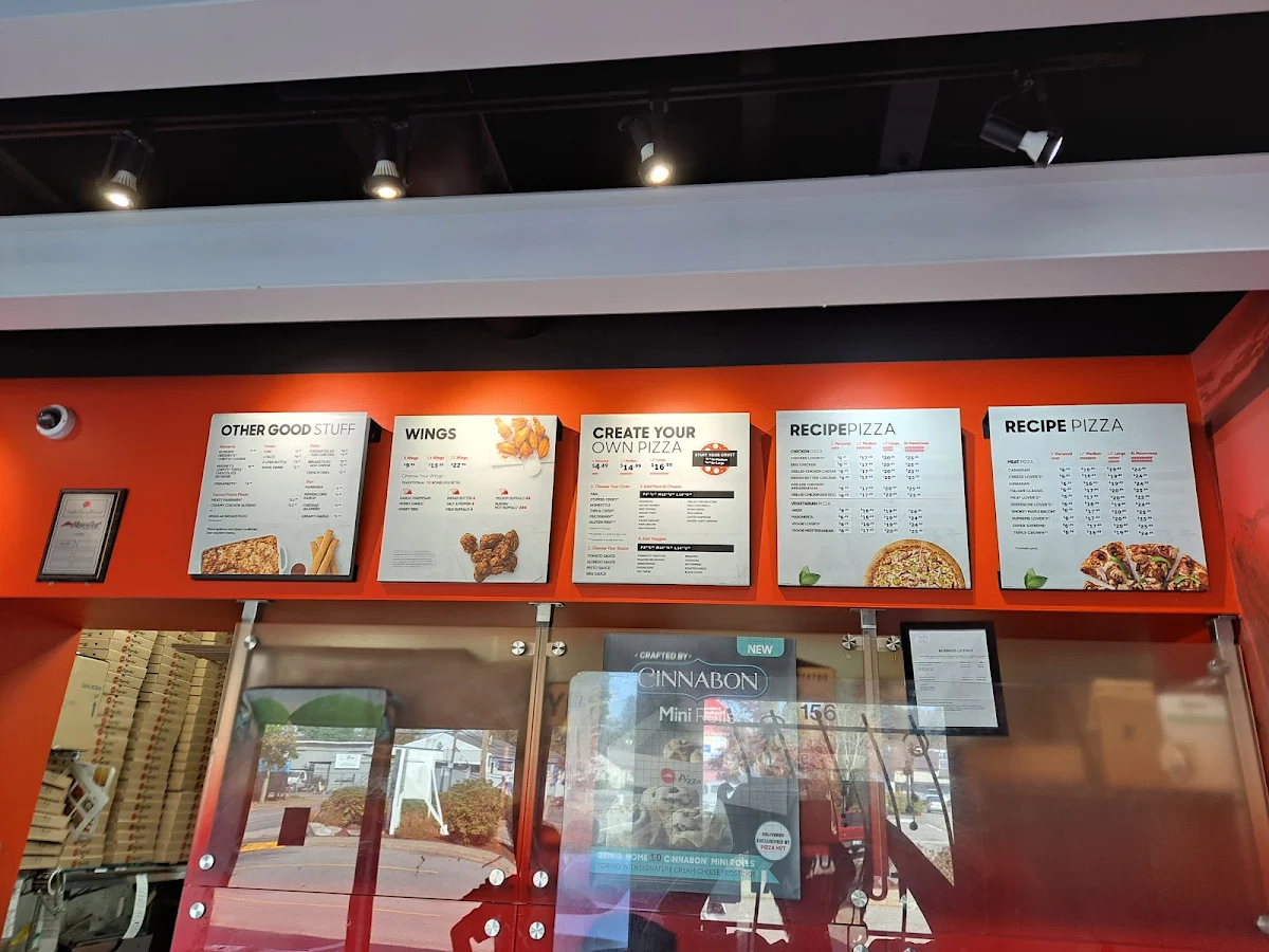 Menu, Pizza Hut