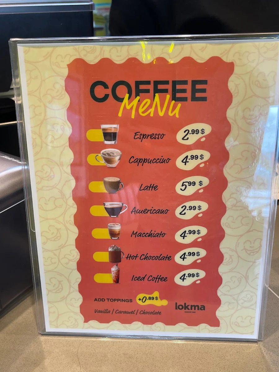 Menu, Lokma Desserts Oakville