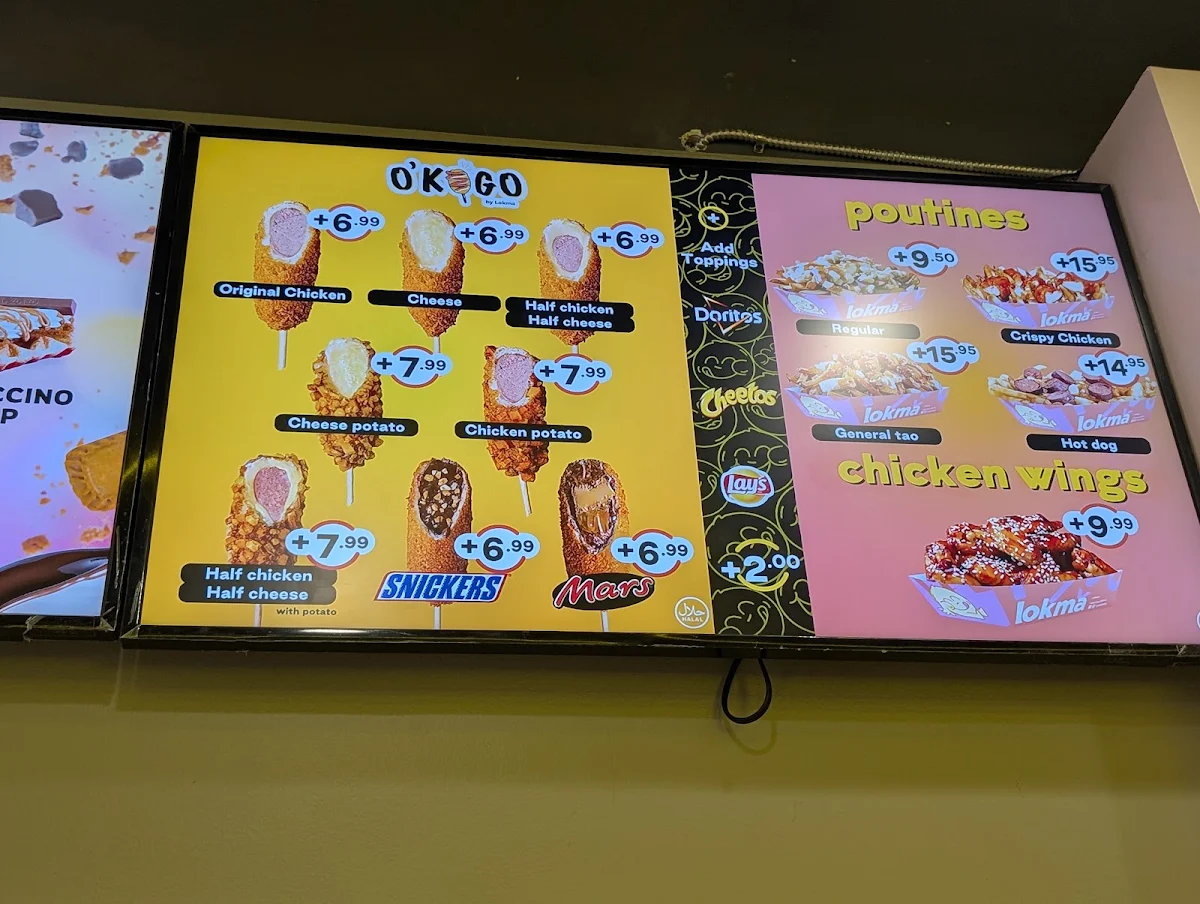 Menu, Lokma Desserts Oakville