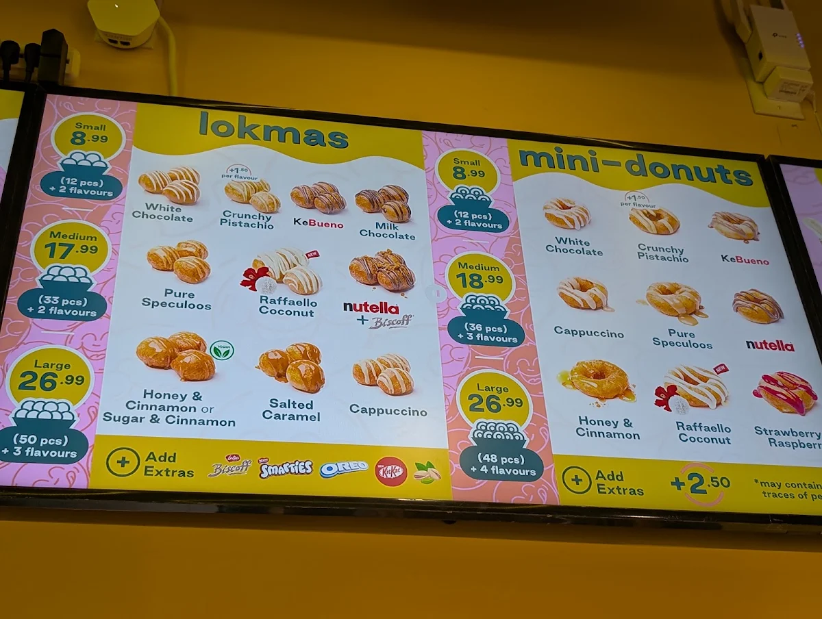 Menu, Lokma Desserts Oakville