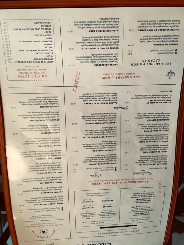 Menu, CACAO 70 Eatery