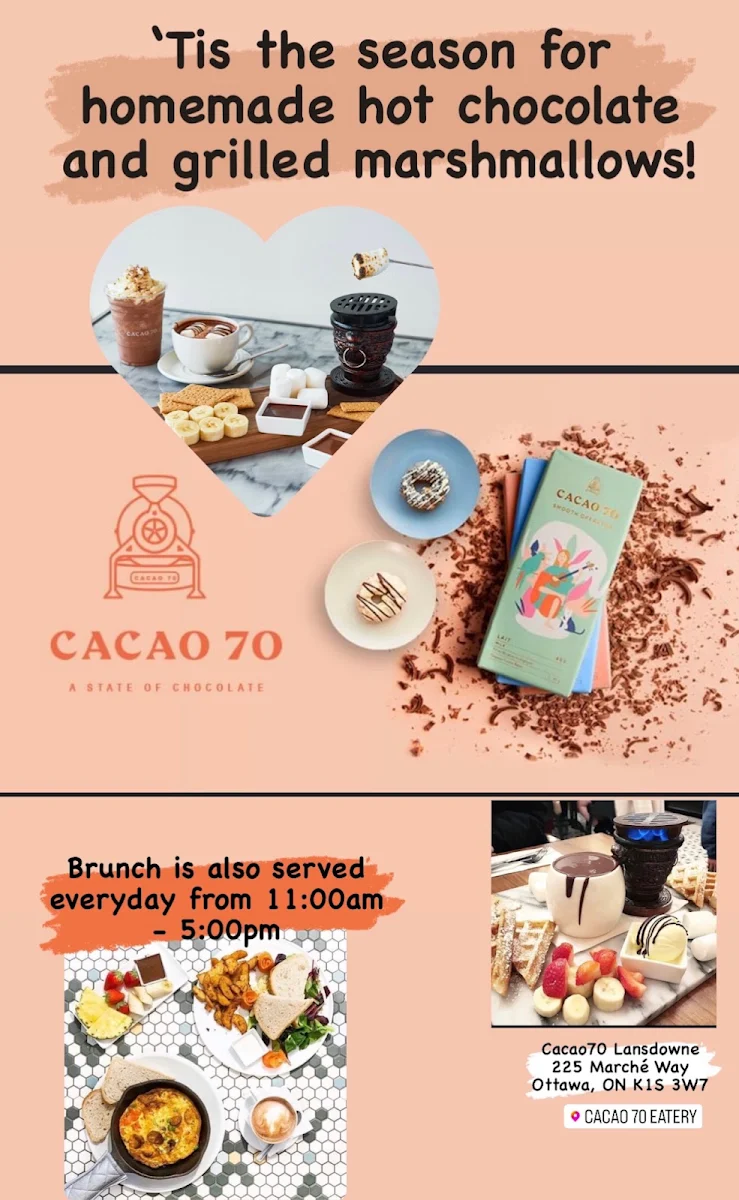 Menu, CACAO 70 Eatery