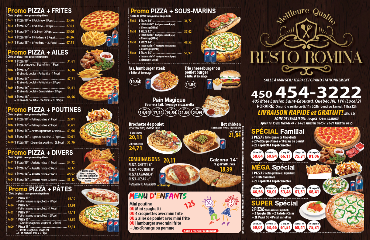 Menu, RESTO ROMİNA