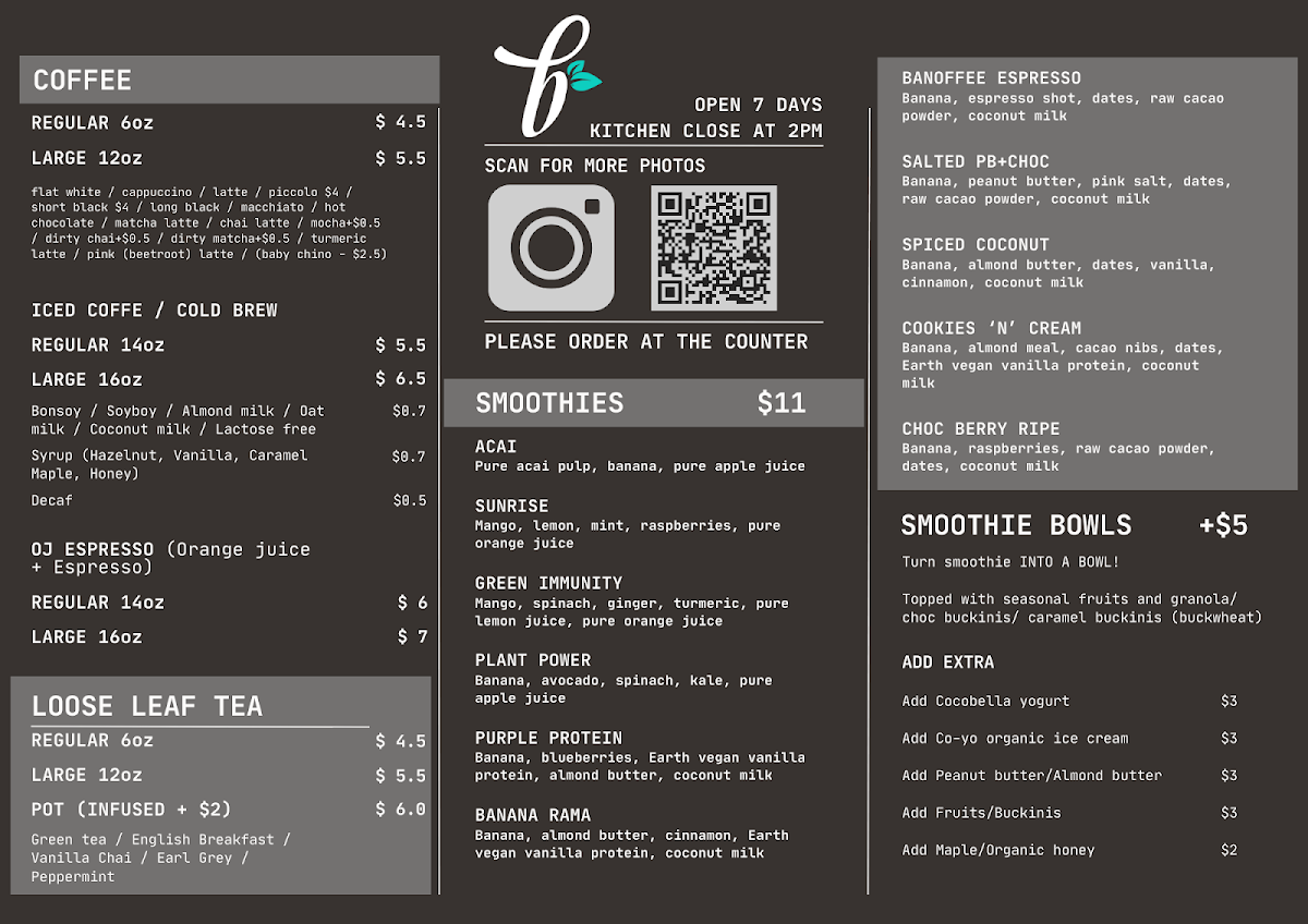 Menu, Blendlove