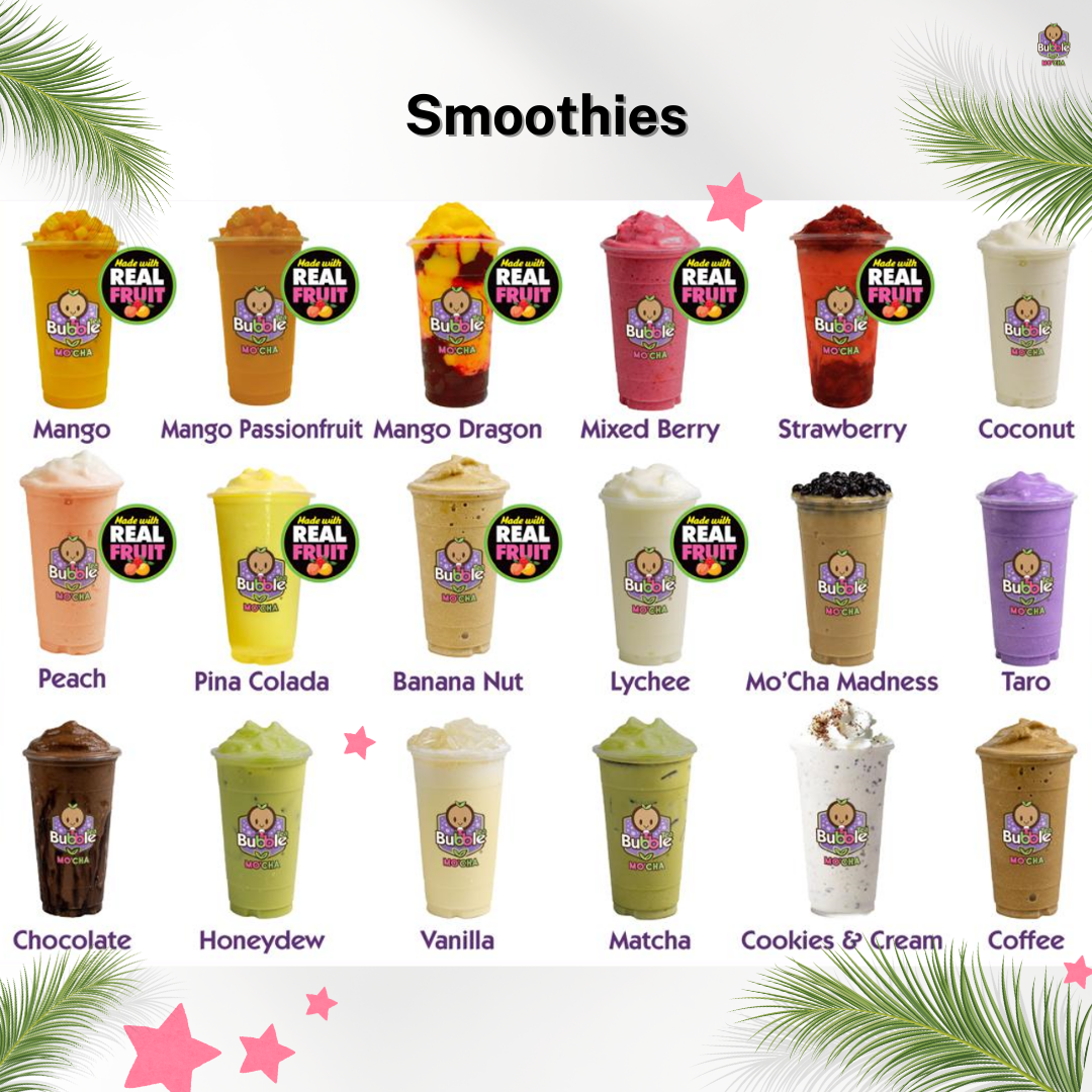 Menu, Mo'Cha Bubble Tea - McVean