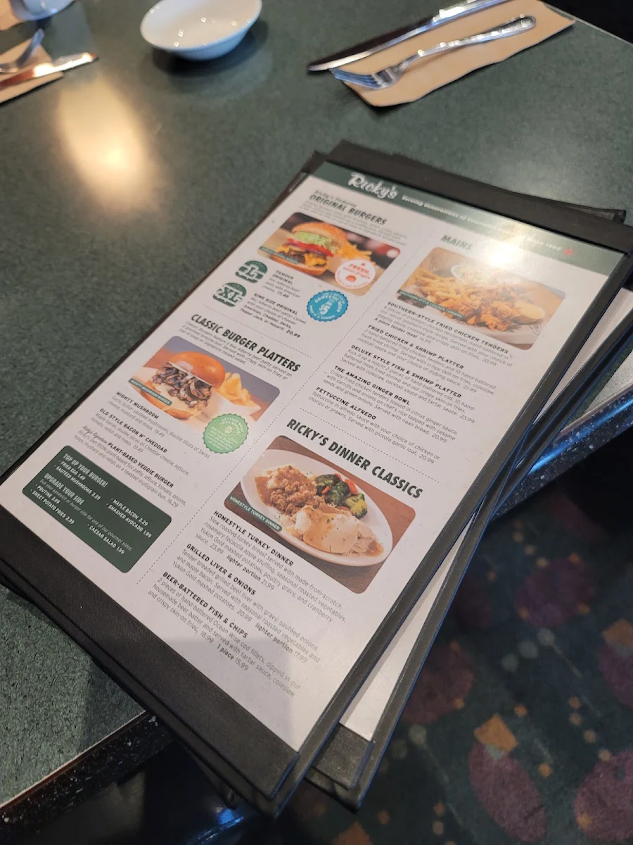 Menu, Ricky's All Day Grill - Walnut Grove