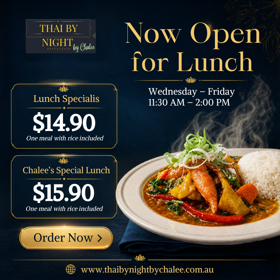 Menu, Thai by Night