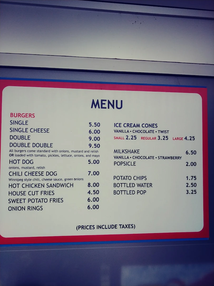 Menu, Prairie's Edge