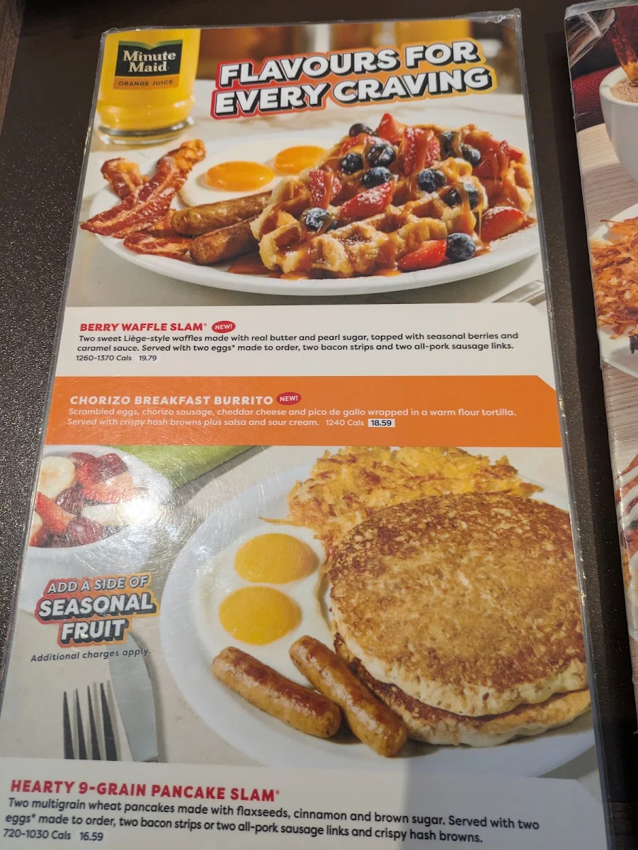 Menu, Denny's Restaurant Abbotsford - Mt. Lehman