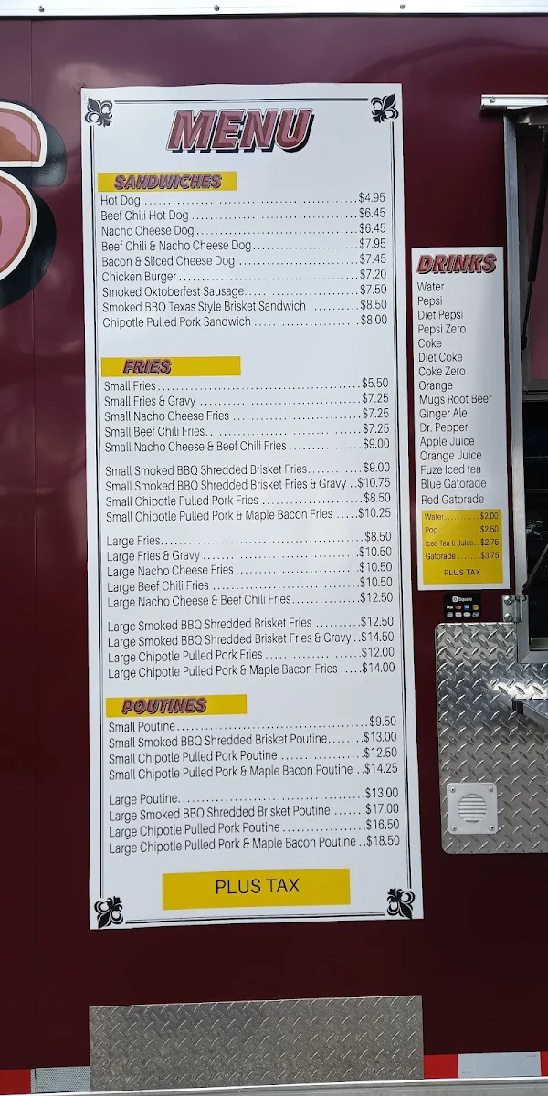 Menu, Chip Wagon