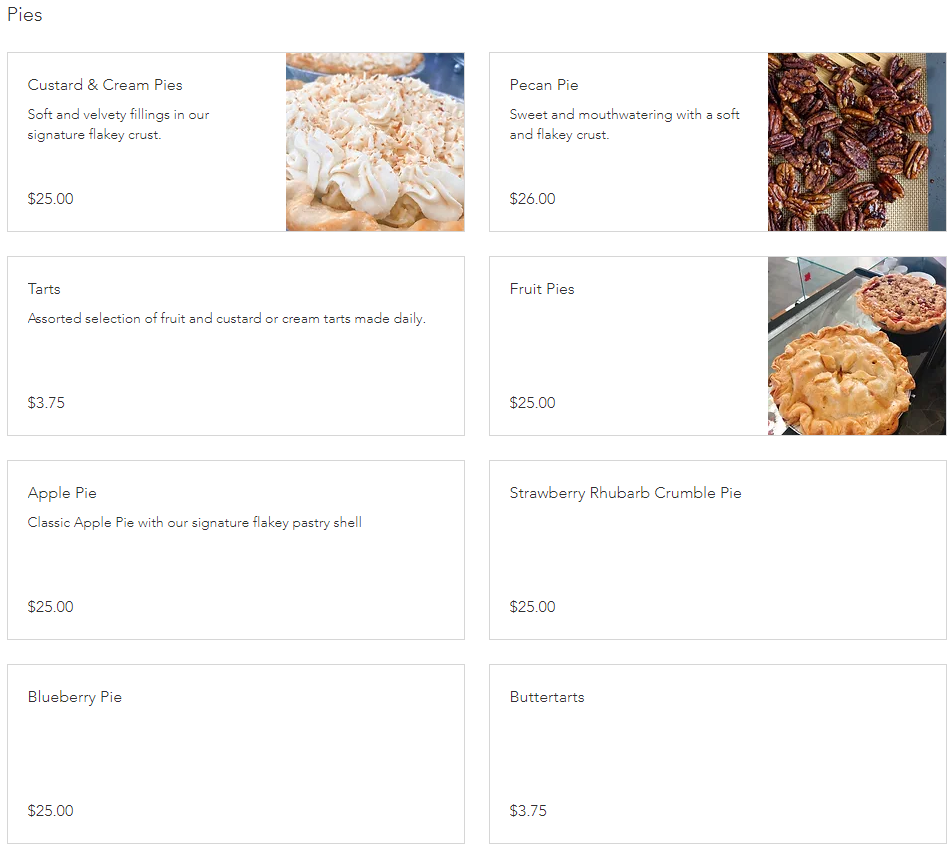 Menu, Kerri's Cafe and Bakery Inc.