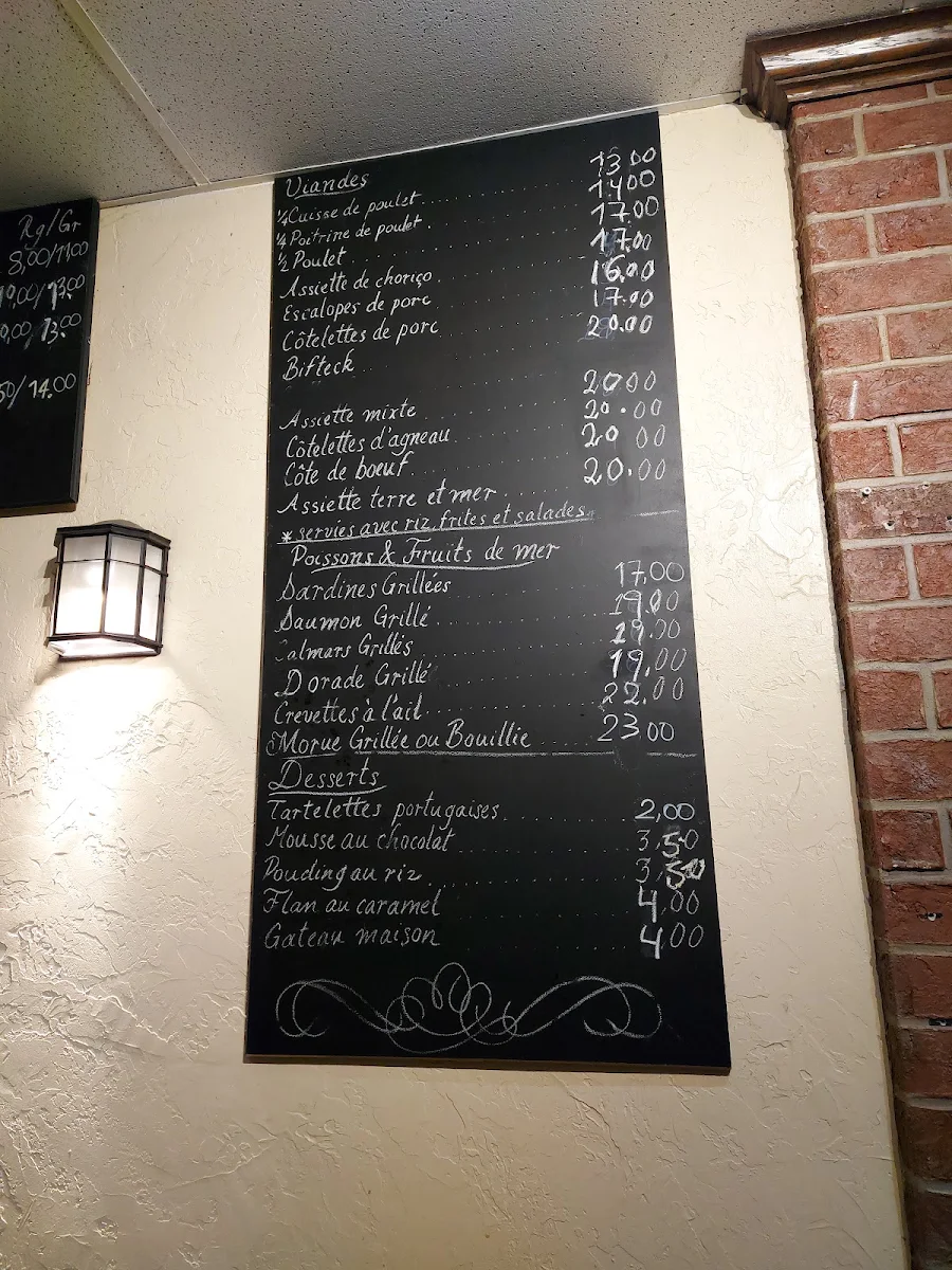Menu, Restaurant Luso