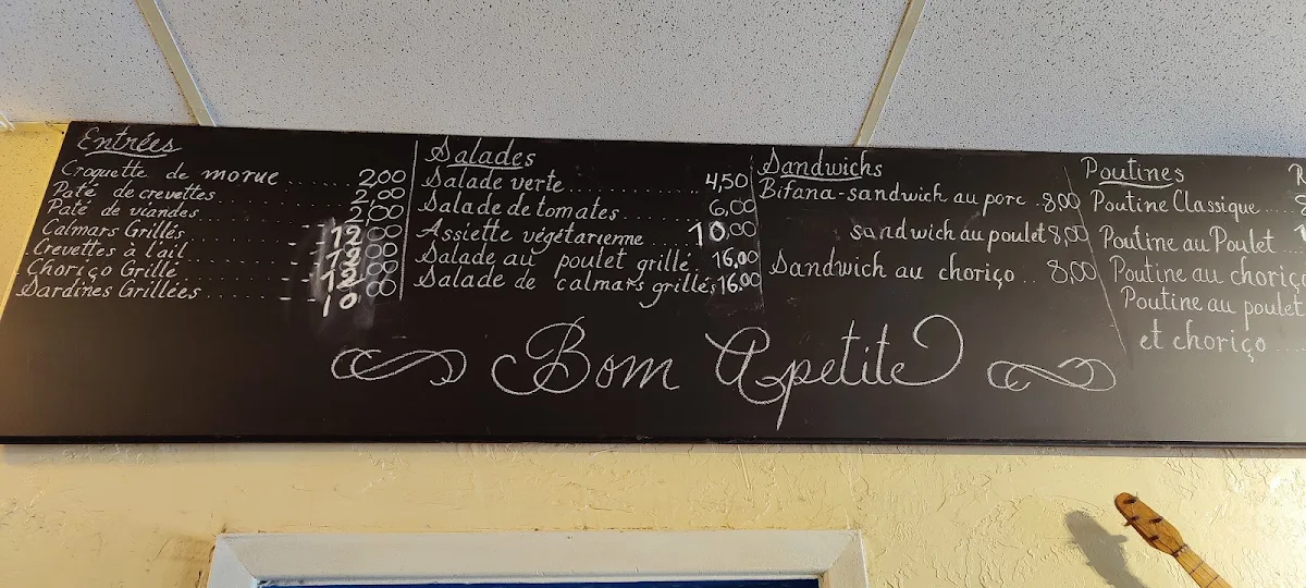 Menu, Restaurant Luso