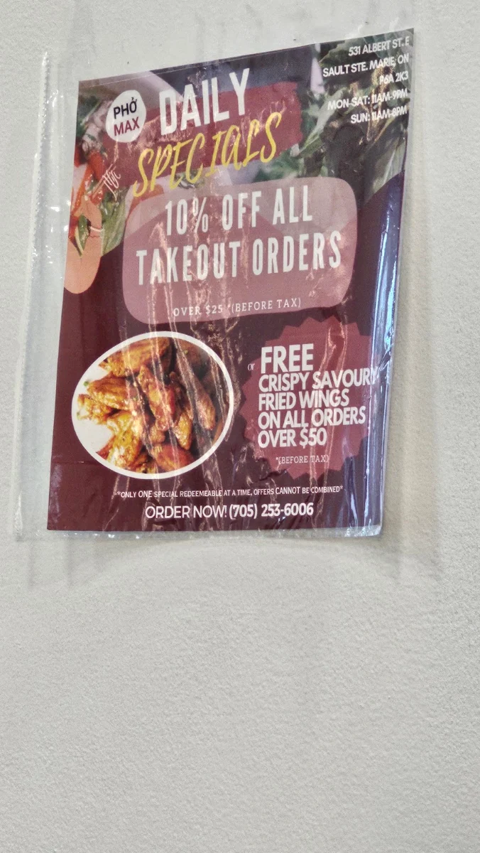Menu, Phở Max