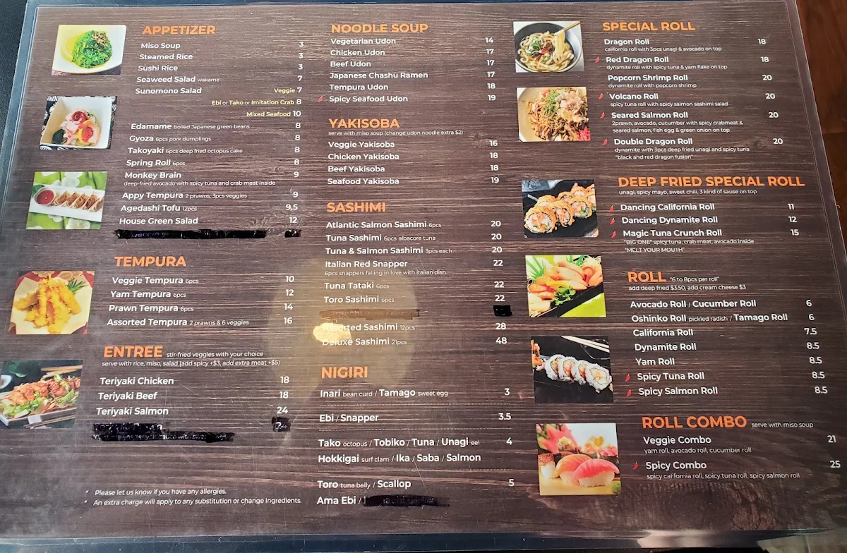 Menu, K-Town Sushi & Grill