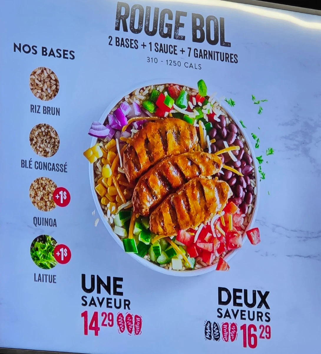 Menu, Poulet Rouge