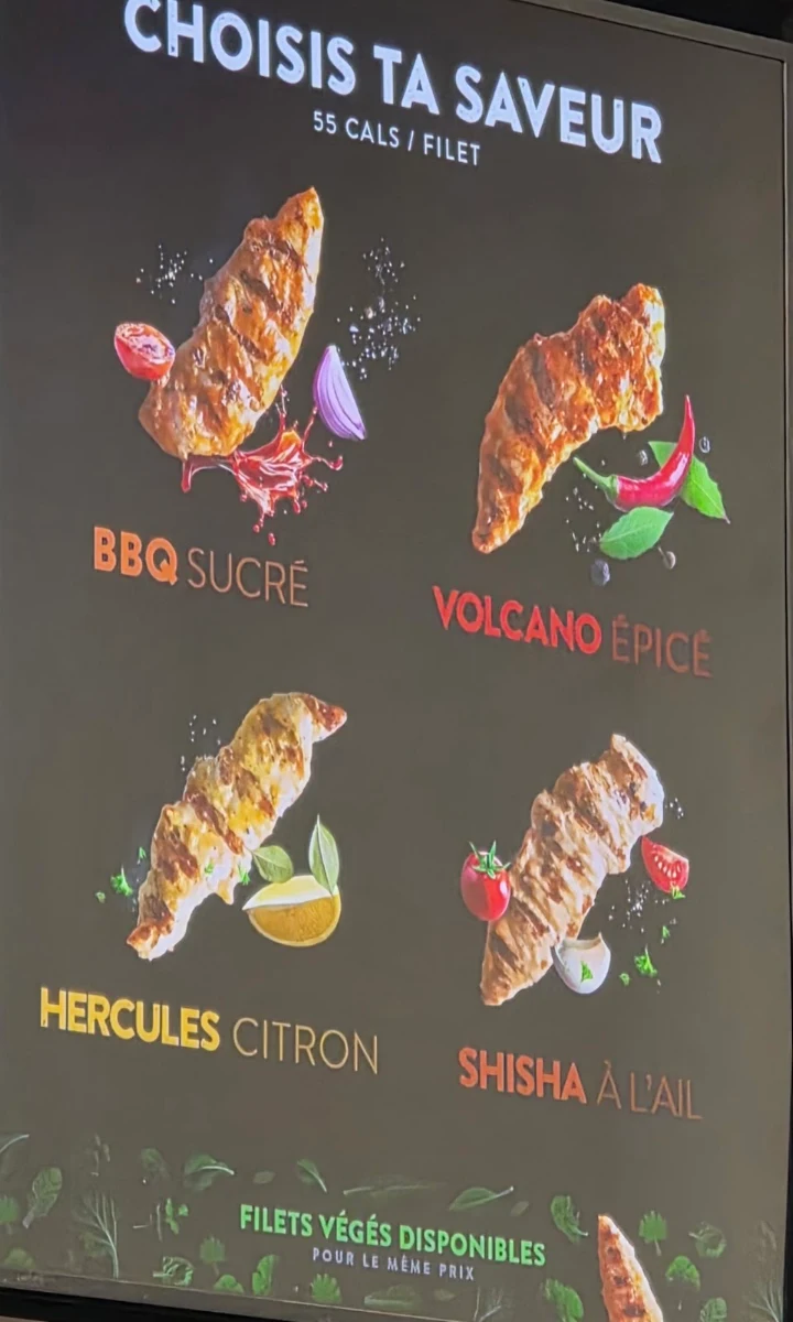 Menu, Poulet Rouge