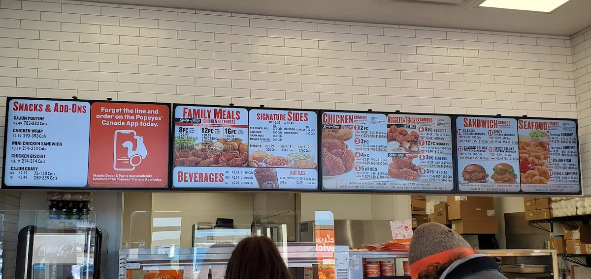 Menu, Popeyes Louisiana Kitchen