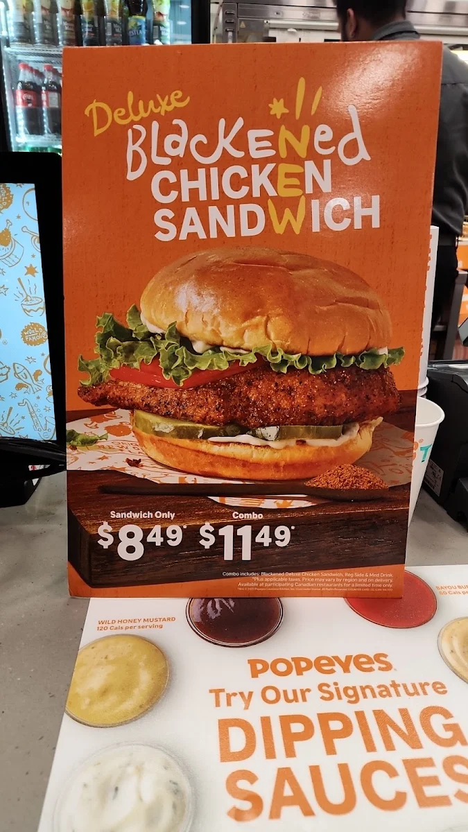 Menu, Popeyes Louisiana Kitchen