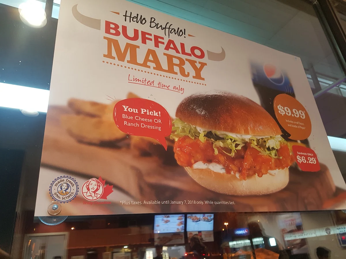 Menu, Mary Brown's Chicken