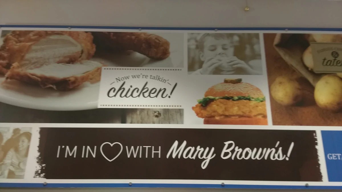 Menu, Mary Brown's Chicken