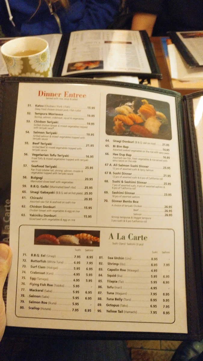 Menu, Toji Sushi